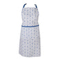 Keukenschort wit blauw roosjes, roos, schort, keukentextiel