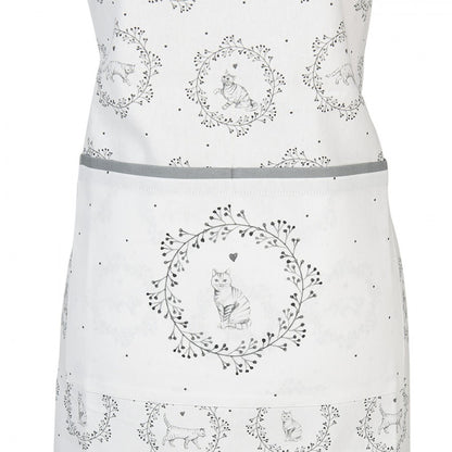 Keukenschort kat grijs